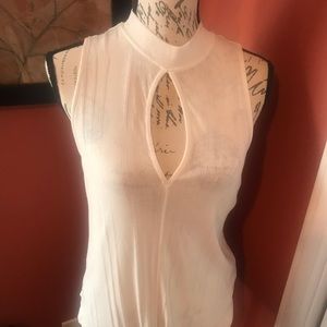 Free people keyhole sleeveless tee